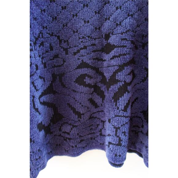 Vintage 80s Grandpa Sweater Womens XXL Blue Chunky Soft Grunge Indie Sleeze - Picture 9 of 11